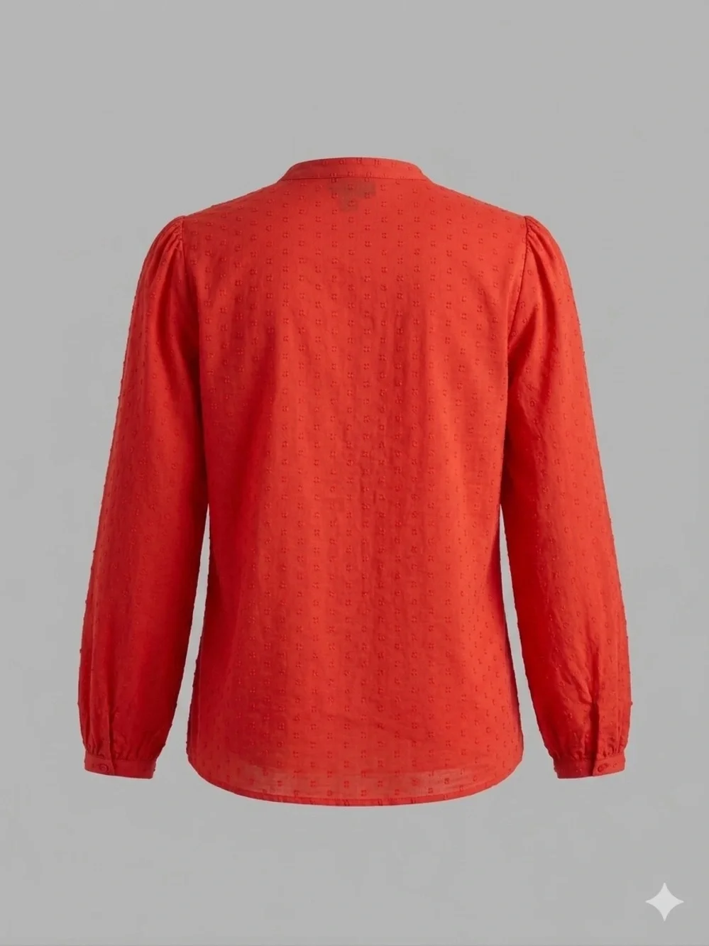 J. Crew Vibrant Red Textured V-Neck Blouse